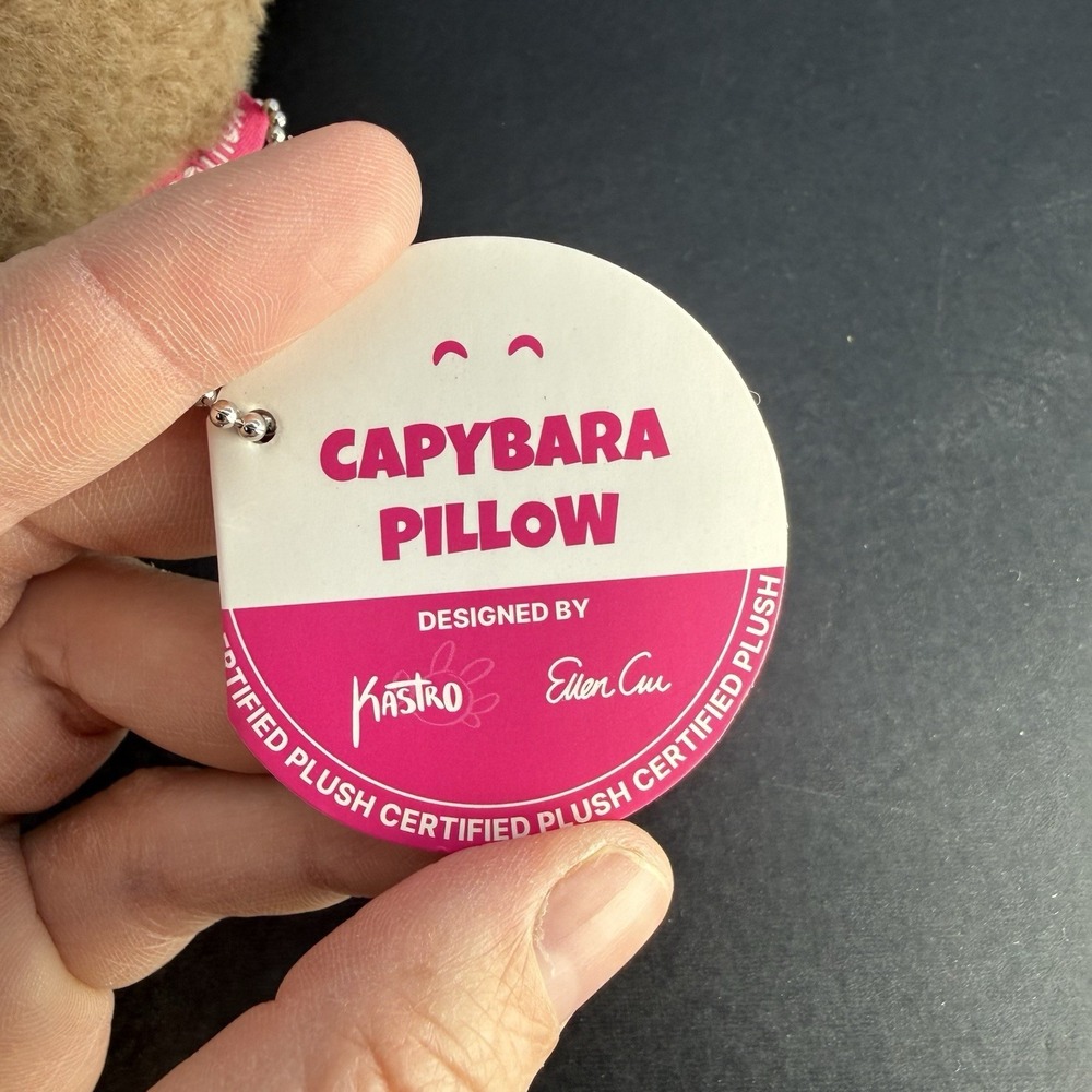 YOUTOOZ Plush Capybara Pillow 12" Plush Pillow NWT - Picture 8 of 12
